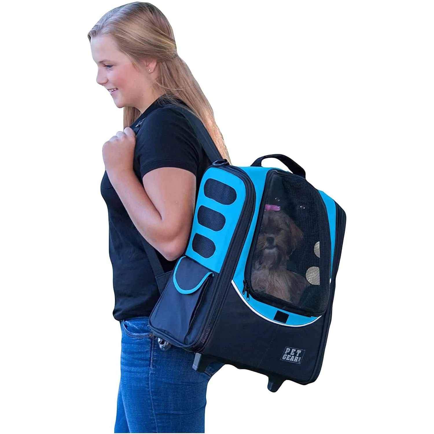 Mochila Para Mascotas 36x23x94cm Mediano Azul 3