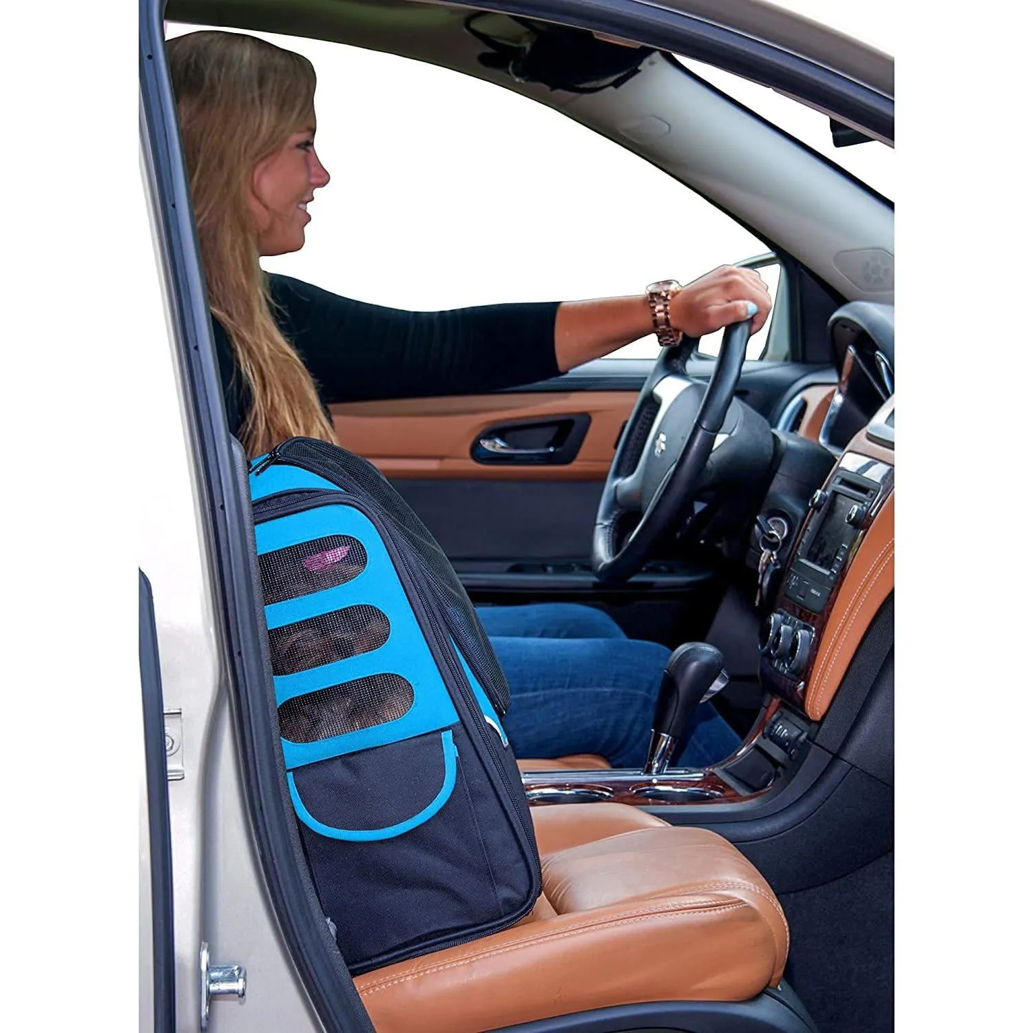 Mochila Para Mascotas 36x23x94cm Mediano Azul 5