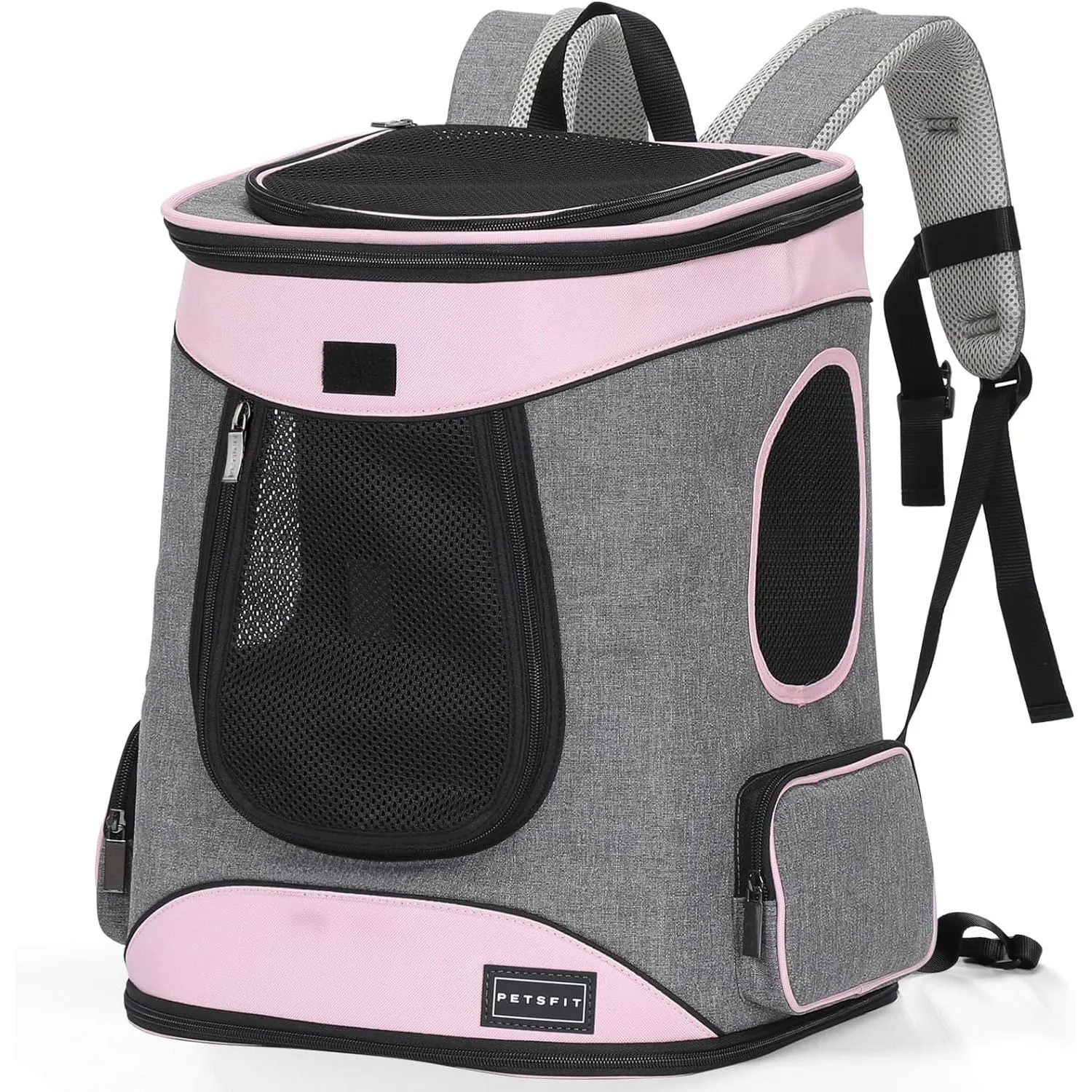 Mochila Para Mascotas 39x34x42cm Mediano Gris