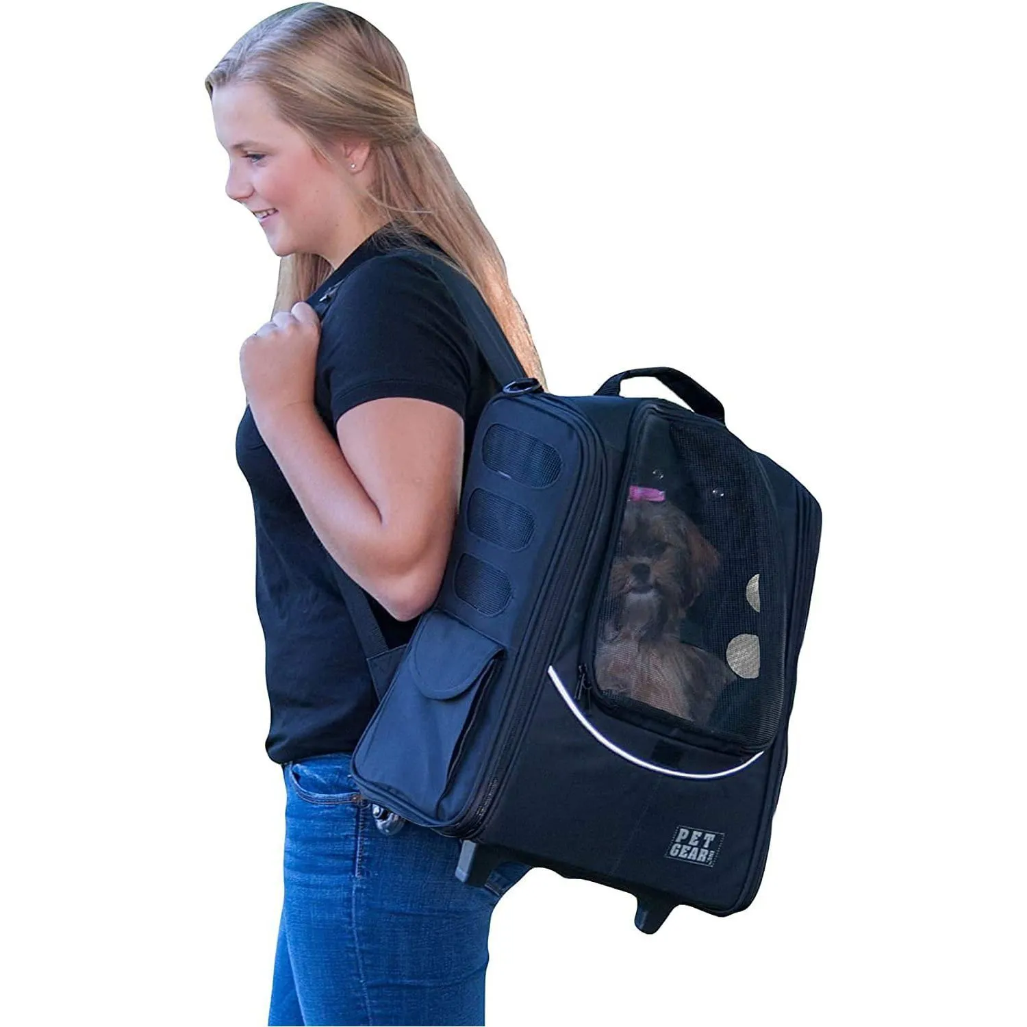Mochila Para Mascotas 49x24x49cm Mediano Azul Marino 5
