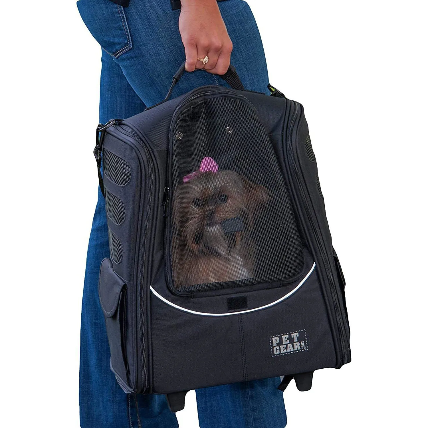 Mochila Para Mascotas 49x24x49cm Mediano Azul Marino 6