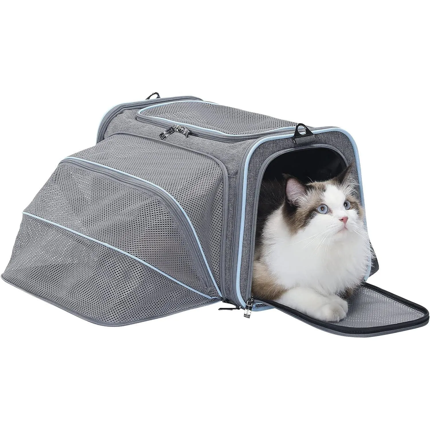 Transportador Para Mascotas  47x24x29cm Pequeño Gris