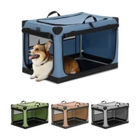 Jaula Para Mascotas Portatil 78x52x52cm Mediano Azul