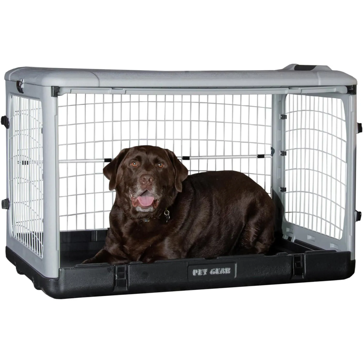 Caja Acero Para Perros 107x71x71cm Grande Gris