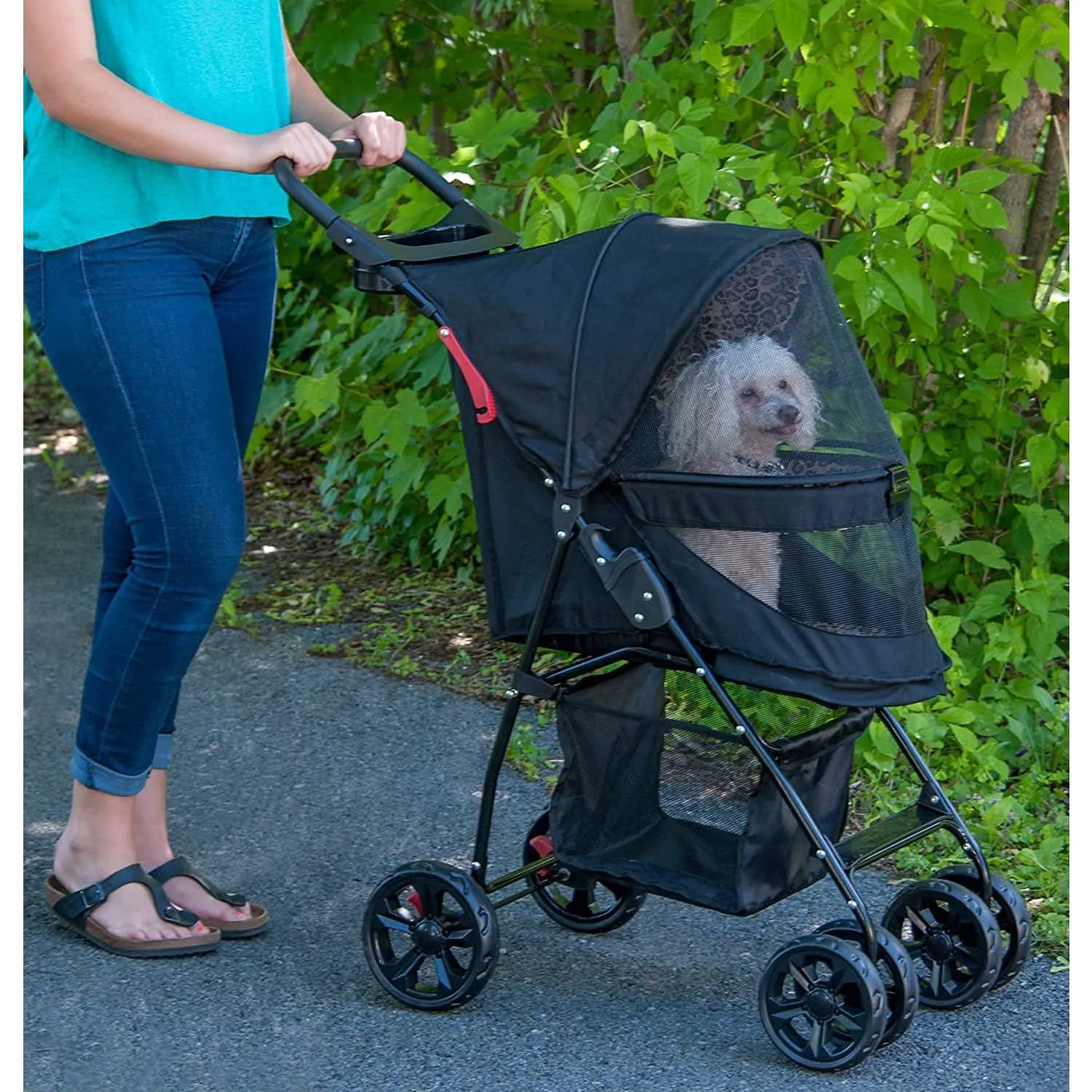 Coche Para Mascotas 69x48x102cm Mediano Azul 3
