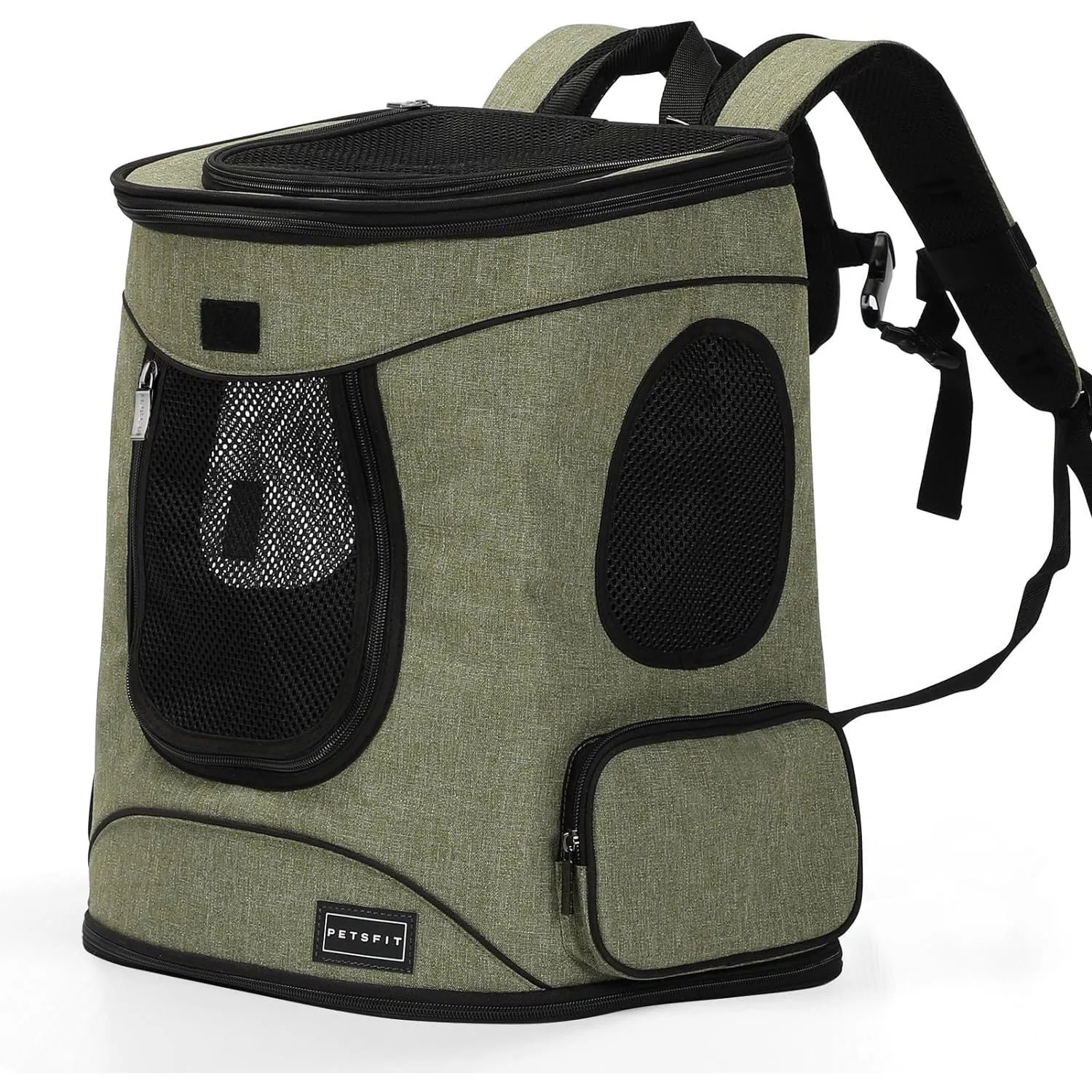 Mochila Para Mascotas 37x34x47cm Mediano Verde
