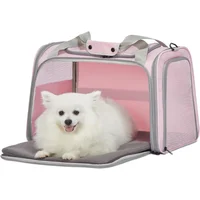 Transportador Para Mascotas  52x34x34cm Mediano Rosado