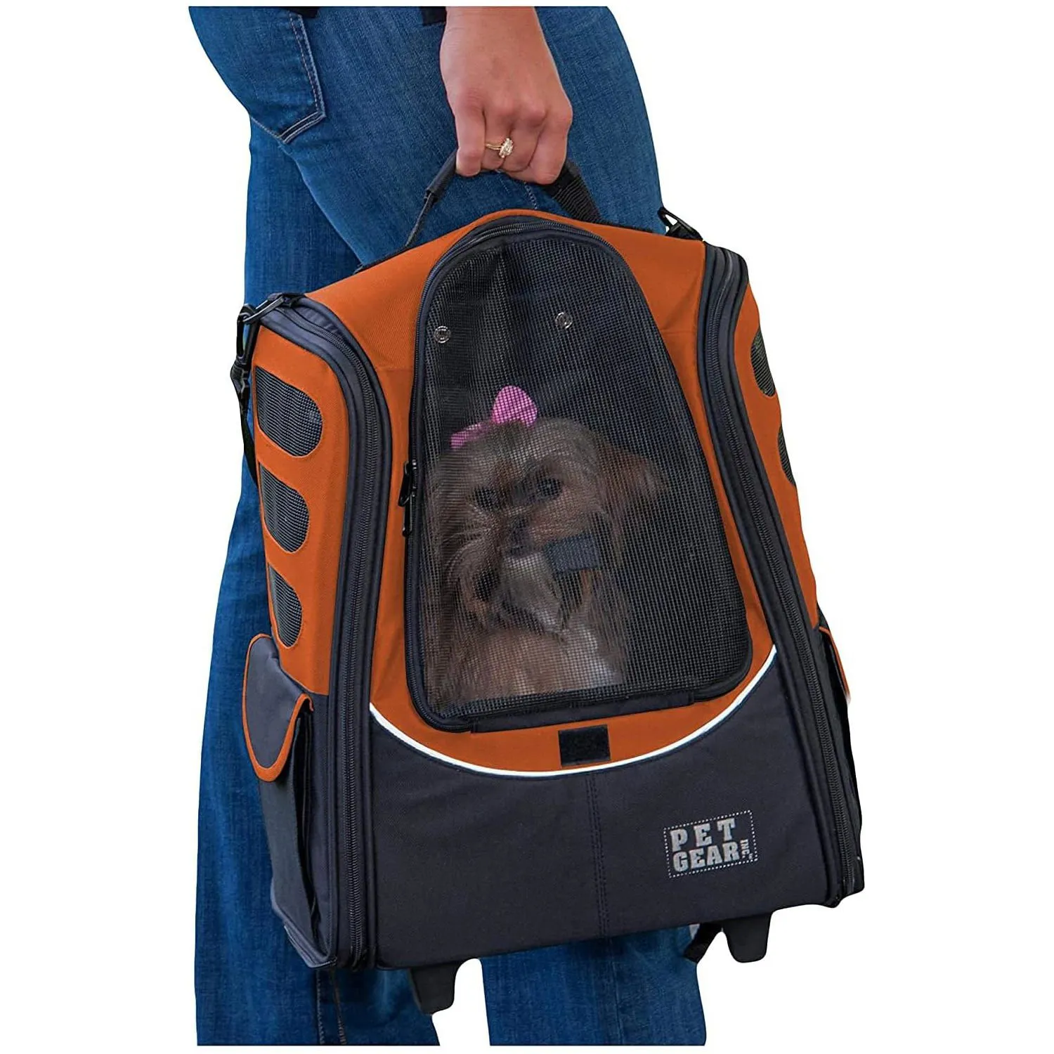 Mochila Para Mascotas 49x39x19cm Mediano Azul Oscuro 4