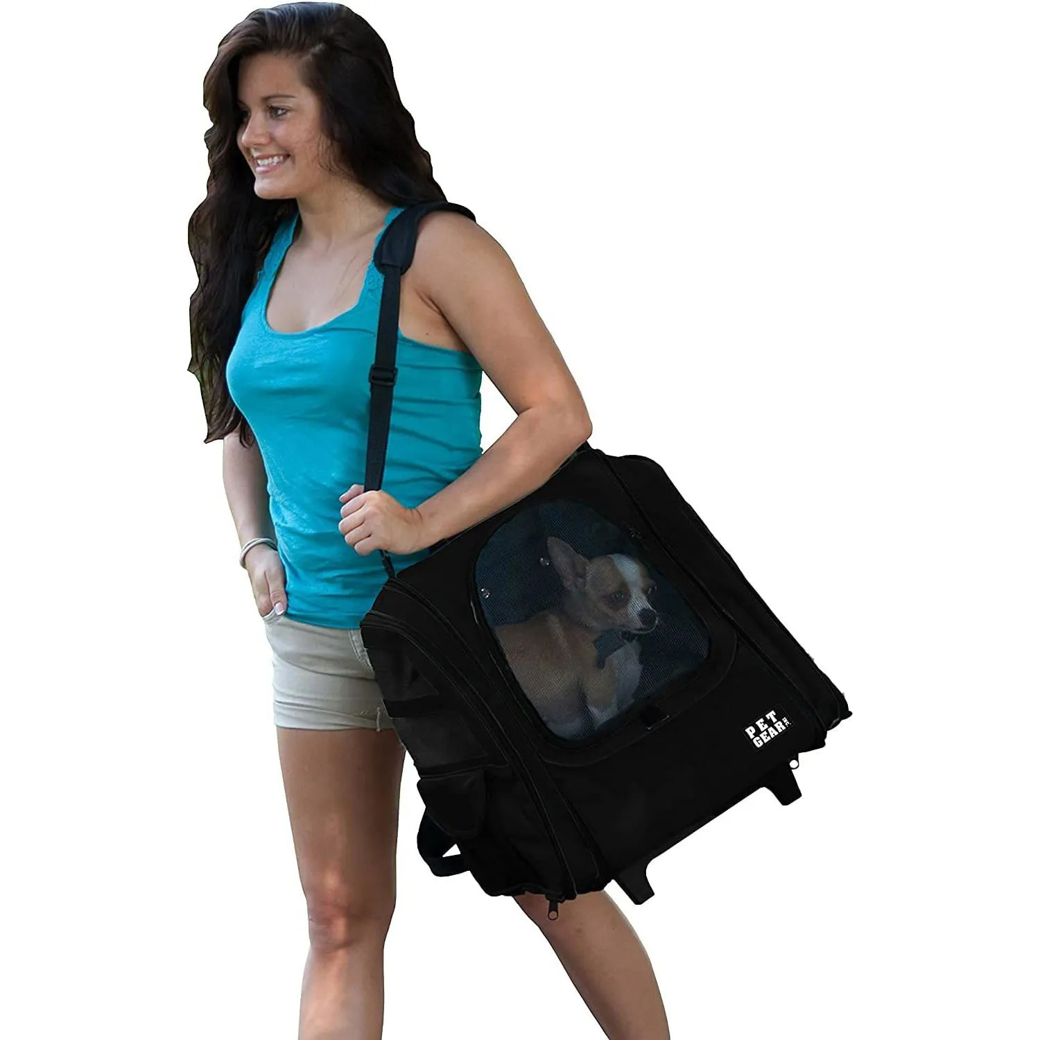 Mochila Para Mascotas 36x30x91cm Mediano Negro
