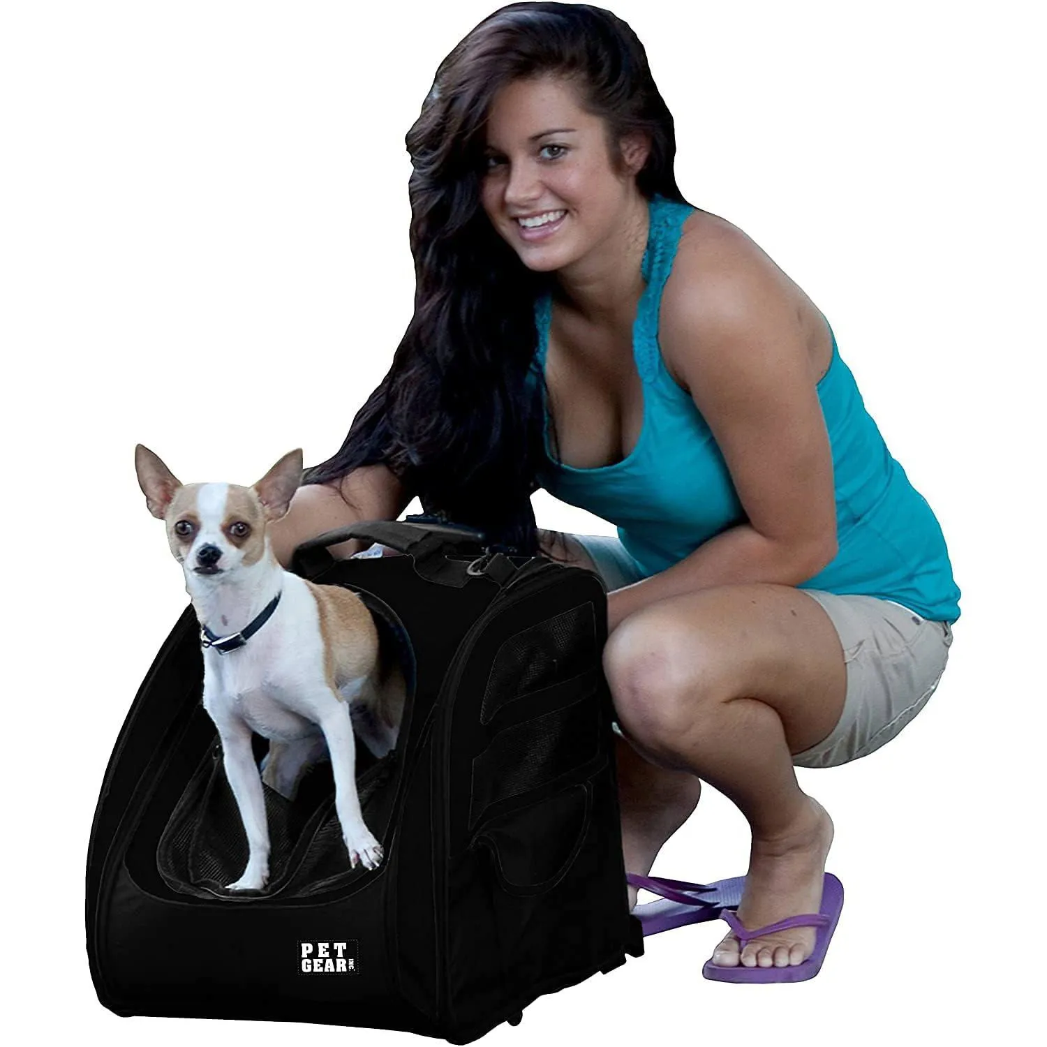 Mochila Para Mascotas 36x30x91cm Mediano Negro 3