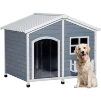 Petsfit Casa Para Perros ExterImportado 120x103x113cm Extra Grande Gris