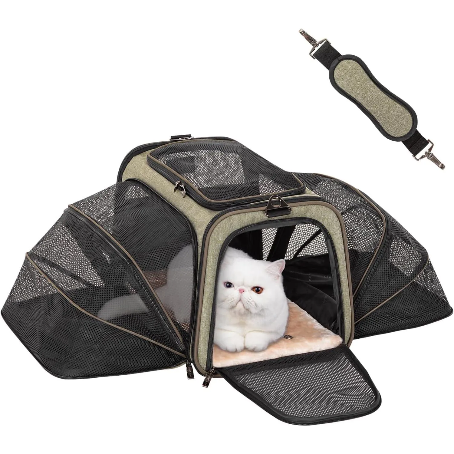 Transportador Para Mascotas  29x44x29cm PequeñoVerde