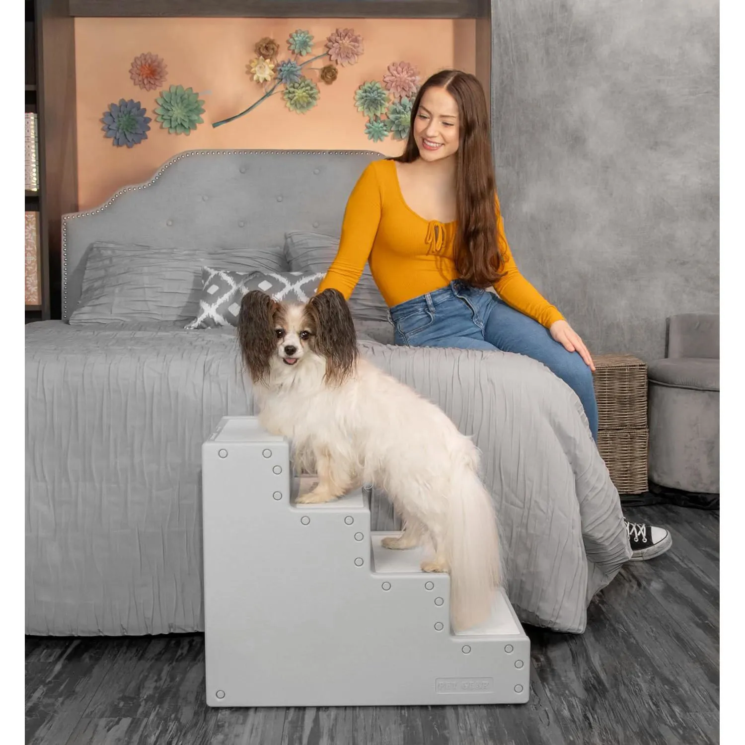 Escalera Iv para Perros Pequeños. Gris Pg9640e