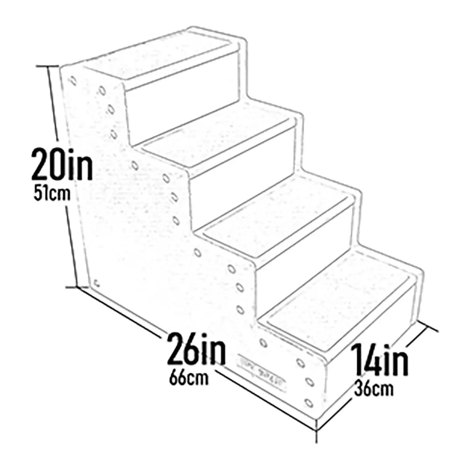 Escalera Iv para Perros Pequeños. Gris Pg9640e 4