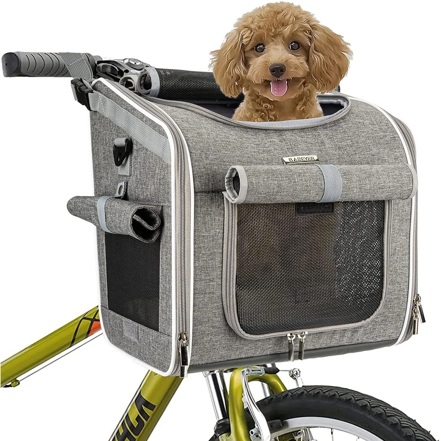 Cesta de Bicicleta para Perro. Gris 10048 Babe