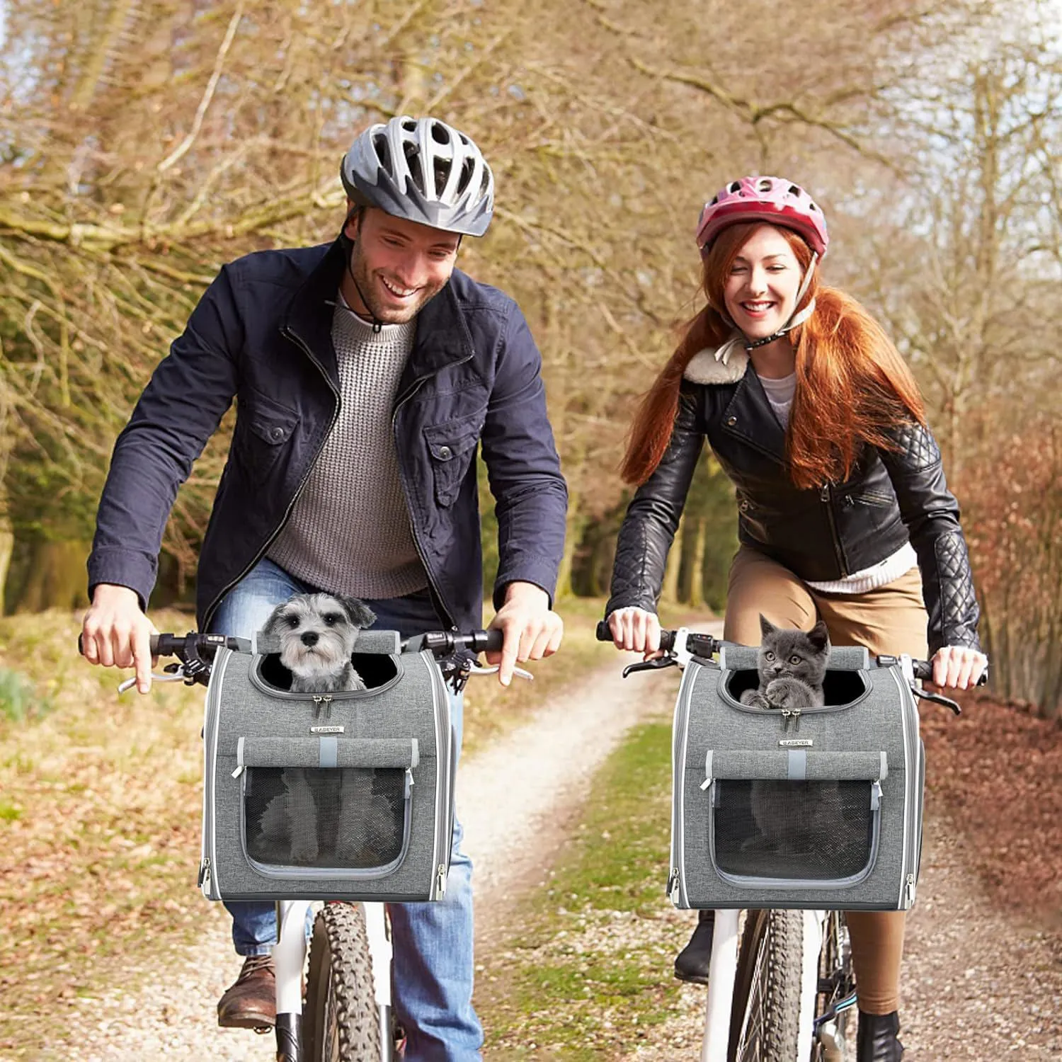 Cesta de Bicicleta para Perro. Gris 10048 Babe 5