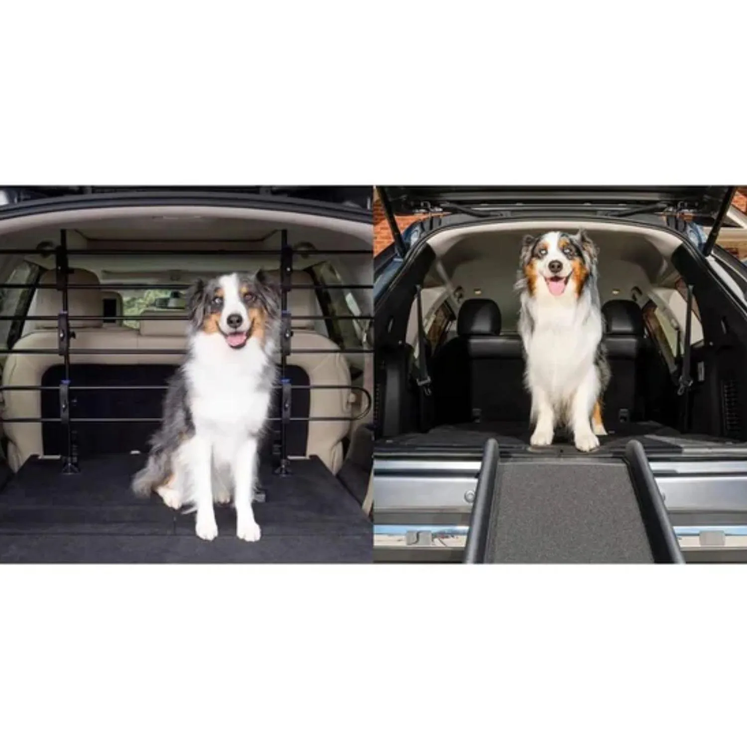 Kit de Viaje para Mascotas con Barrera y Rampa Plegable para Vehículo PetSafe Happy Ride Negro
