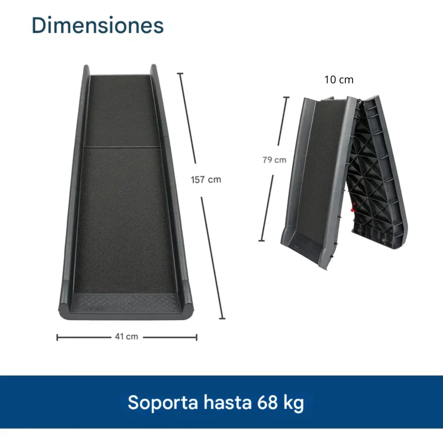 Kit de Viaje para Mascotas con Barrera y Rampa Plegable para Vehículo PetSafe Happy Ride Negro 4