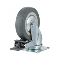 Rueda Industrial Gris con Freno 2 Pulgadas Capacidad Carga 40 kg Ferrawyy