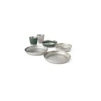 Juego Vajilla Para Camping de Acero Inoxiable 6 Piezas