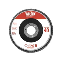 Disco Flap de 7 Pulgadas Grano 60 para Desbaste y Pulido Wolfox Set X 100 Unidades