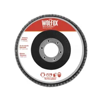 Disco Flap de 7 Pulgadas Grano 40 para Desbaste y Pulido Wolfox Set X 100 Unidades