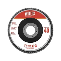 Disco Flap para Desbaste y Pulido 4.1/2 Pulgadas Grano 120 Wolfox Set X 200 Unidades