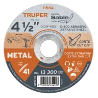 Disco Corte Extrafino de Metal de 4.1/2 Pulgadas Alto Rendimiento Set X 60 Unidades