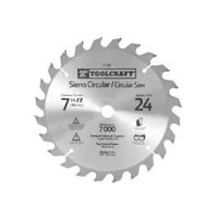 Disco Sierra Madera 7.1/4 Pulgadas Eje 5/8 Pulgadas 24 Dientes Toolcraft Set X 16 Unidades
