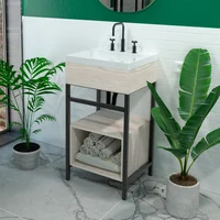 Kit Lavamanos Oslo 48X43 Godai Piso Con Cubo Soder