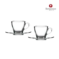 Taza Cappuccino Ischia 180 ml Set 2 Tazas 2 Platos Línea Mixcolletion Italia