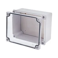 Caja Hermética 17X22 Con Riel Y Tapa Transparente (Solar) Halux