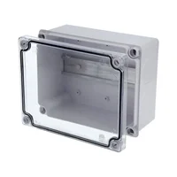 Caja Hermética 14X18 Con Riel Y Tapa Transparente (Solar) Halux