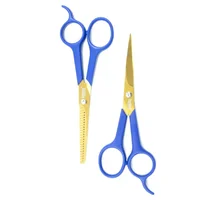 Kit Tijeras de Corte Profesional Lisa y Entresacadora Turbox Ocean
