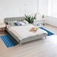 Tapete Flores Combox2 P Cama 50x100 Azul