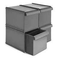 4 Cajones Organizador Herramienta Apilables y Modulares 25kg Gris