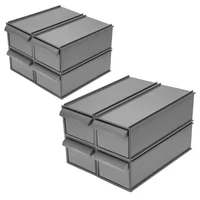8 Cajones Organizador Herramienta Apilables y Modulares 10kg Gris
