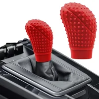 Pomo Forro Relieve para Perilla Palanca de Cambios Auto Rojo