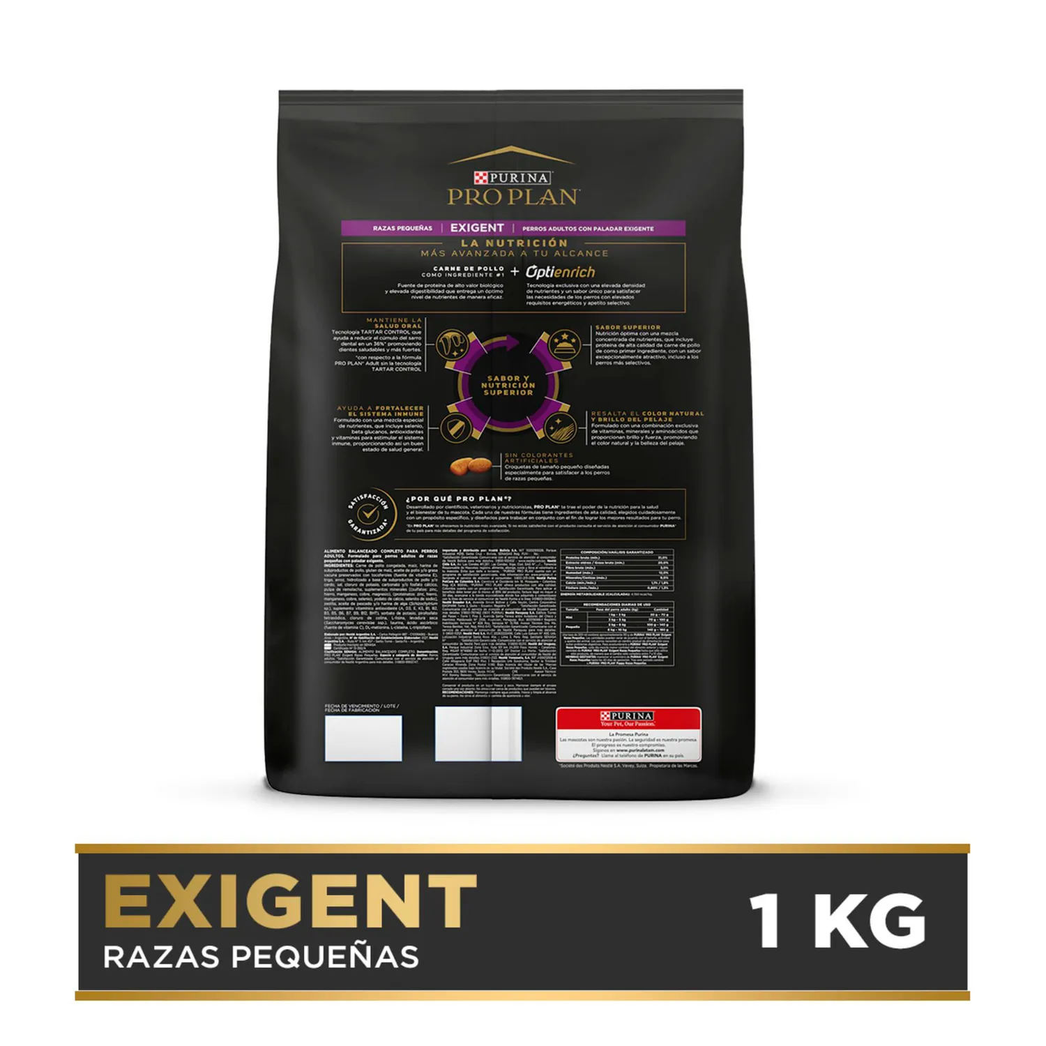 Comida Seca Para Perro Pro Plan Raza Pequeña Sabor A Pollo 1kg 3