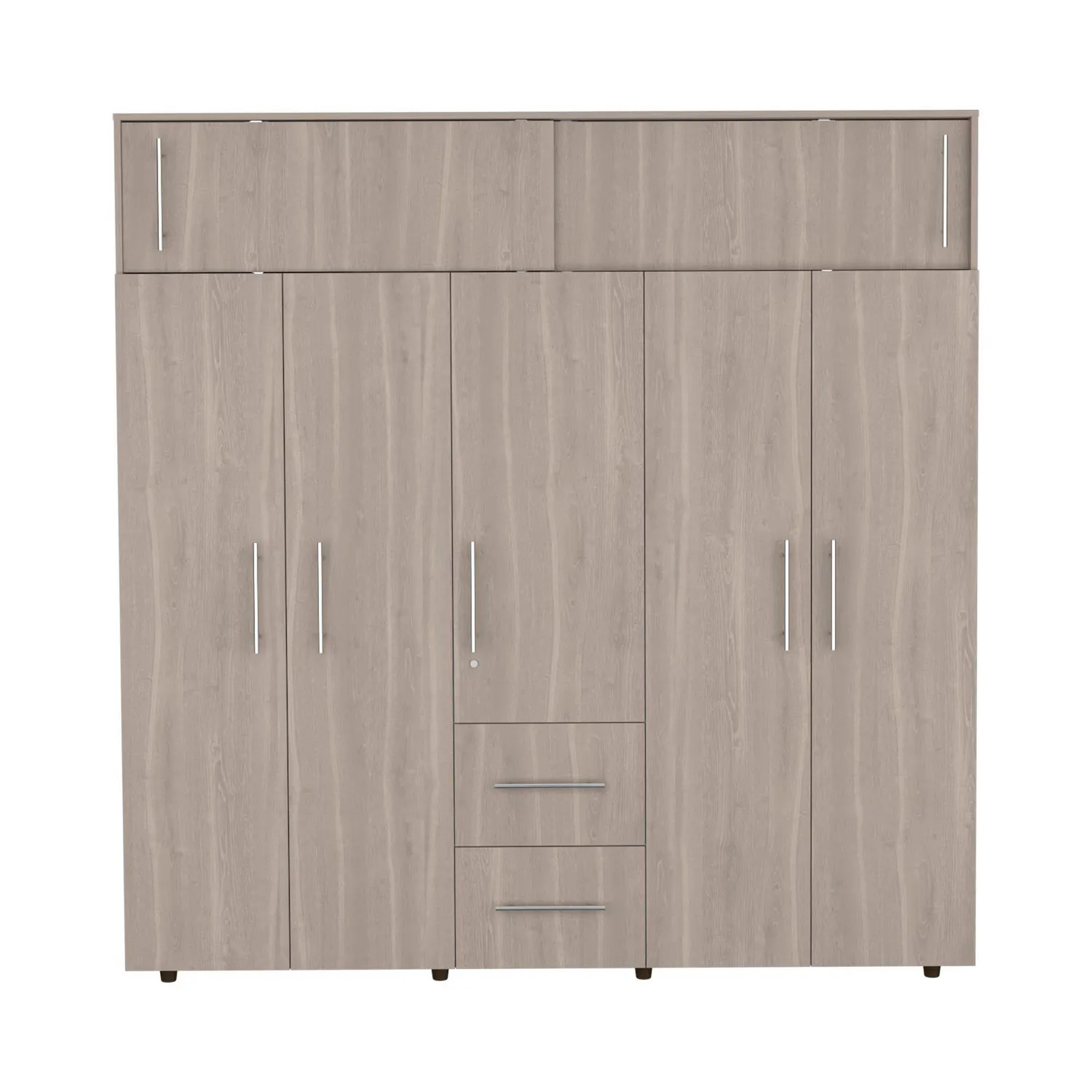 Closet Bigaf 6 Puertas 3 Cajones 204x200x50,3 cm Madera Natural Just ...
