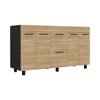 Mueble Inferior Cocina Luna Europeo/Wengue 86.5x148.2x49 cm Sin Mesón Just Home Collection