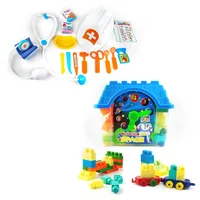 Combo Educativo: Set Médico Infantil + Casa Bloques 60 Pzas