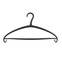 Gancho Plástico Ropa X 7 Unidades Negro