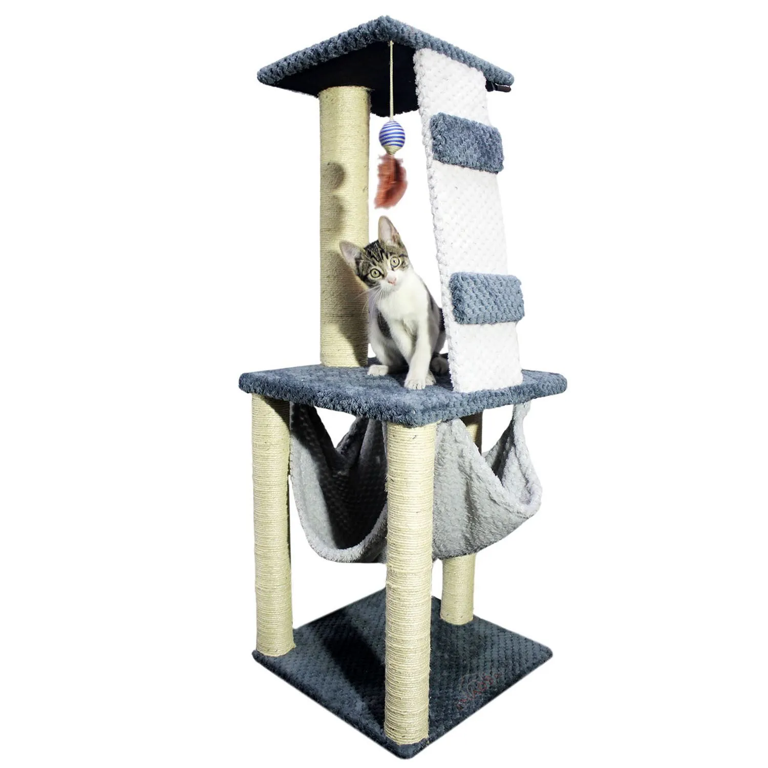 Gimnasio Rascador Para Gatos 60x60x135cm Mediano