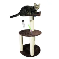 Gimnasio Rascador Para Gatos 45x45x90cm Mediano Café