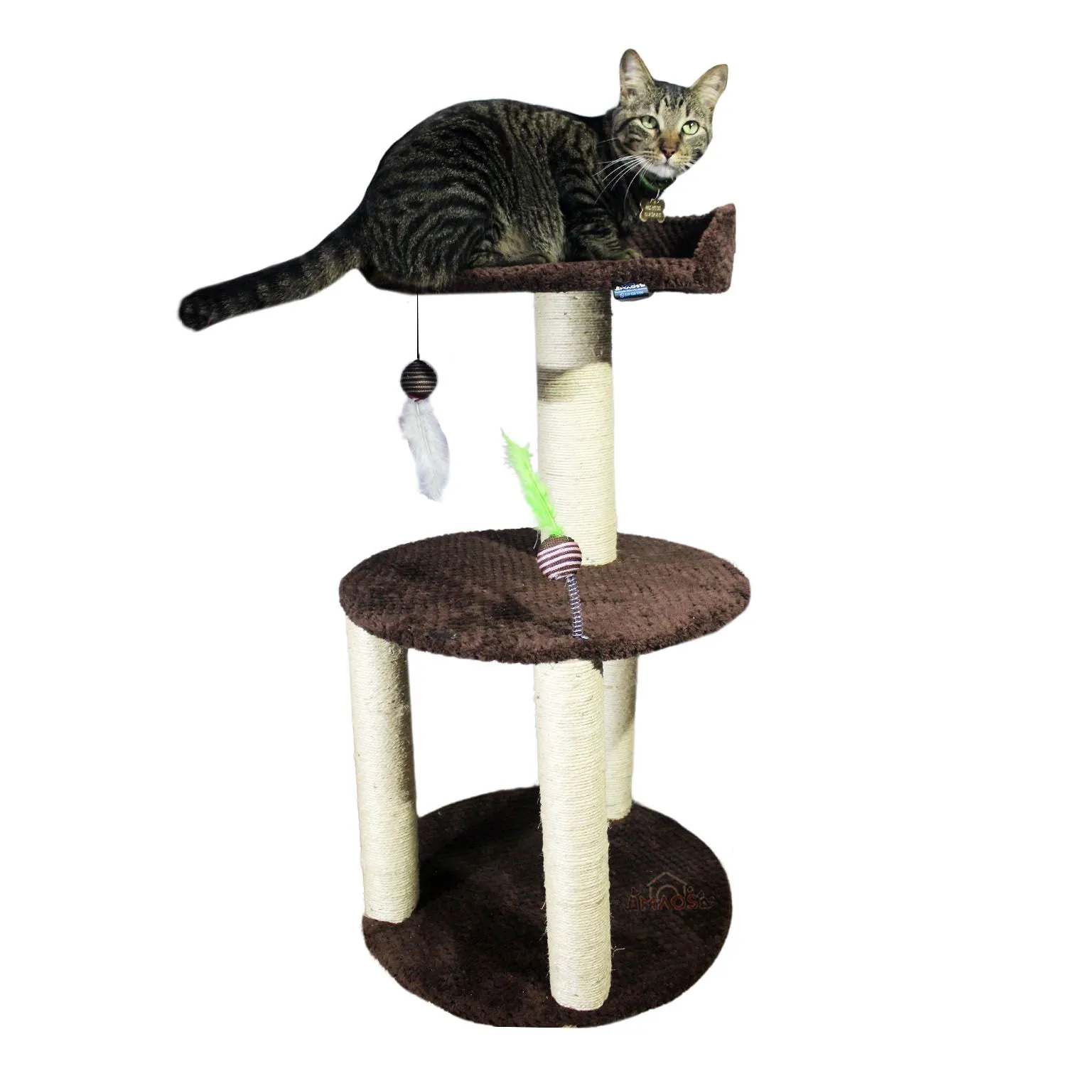 Gimnasio Rascador Para Gatos 45x45x90cm Mediano Café