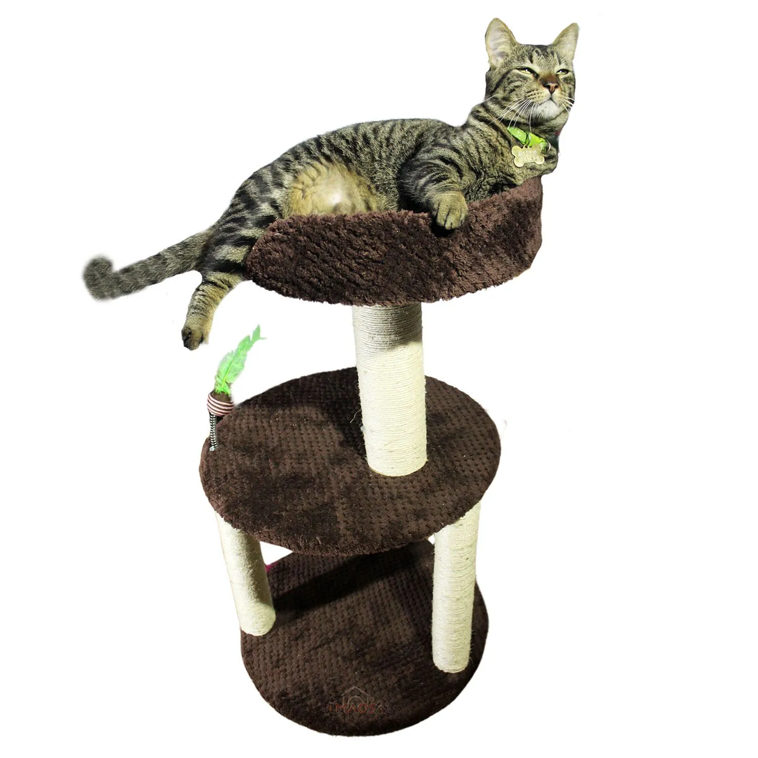 Gimnasio Rascador Para Gatos 45x45x90cm Mediano Café