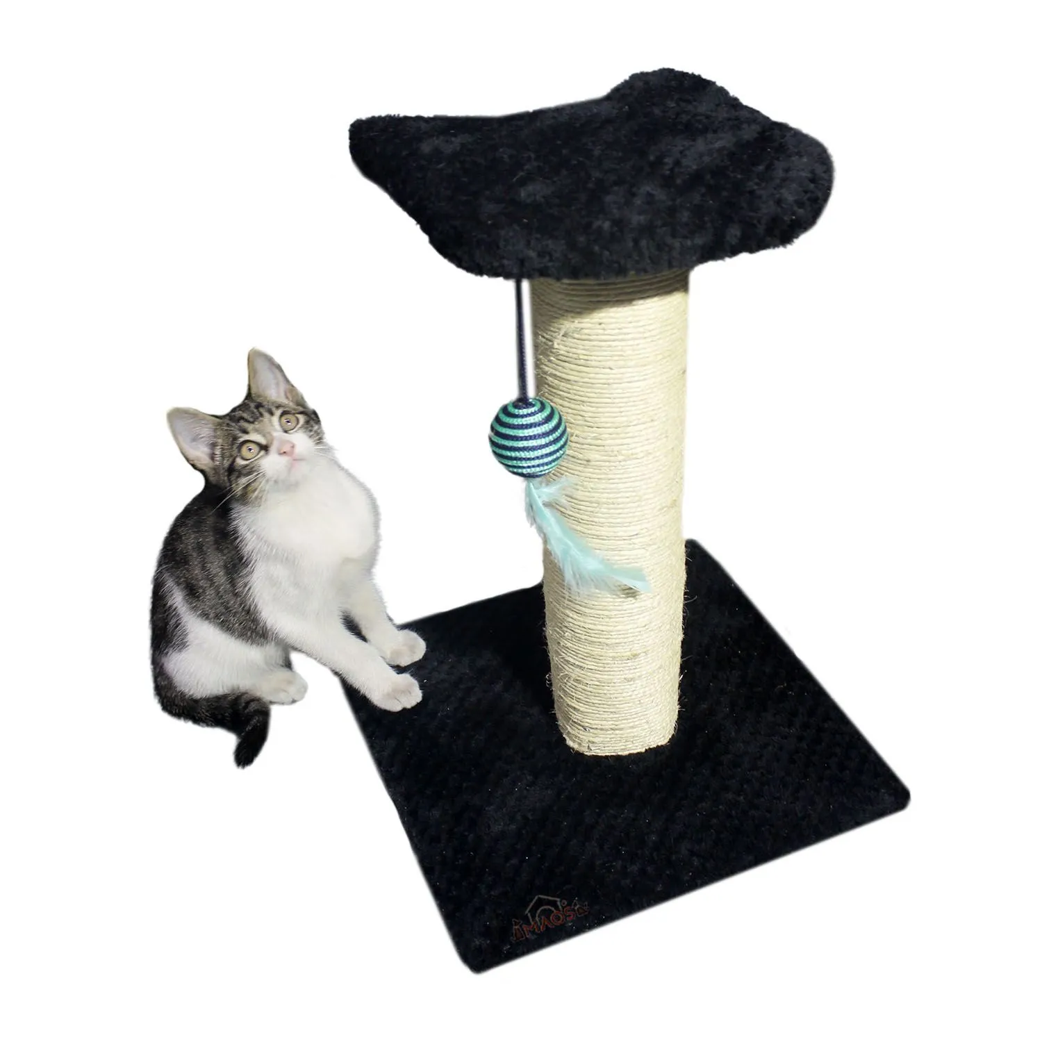Gimnasio Rascador Para Gatos 30x30x40cm Mediano Negro