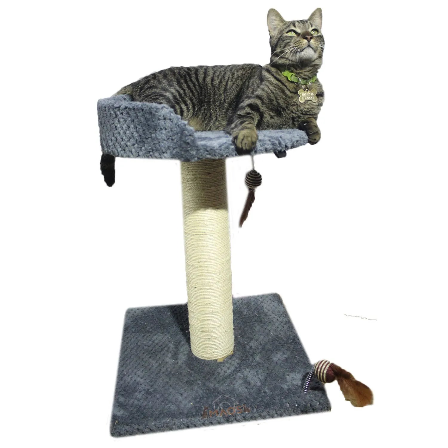 Gimnasio Rascador Para Gatos 40x40x60cm Mediano Gris