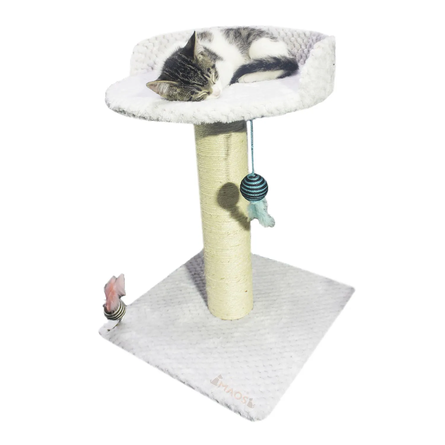 Gimnasio Rascador Para Gatos 40x40x60cm Mediano Gris